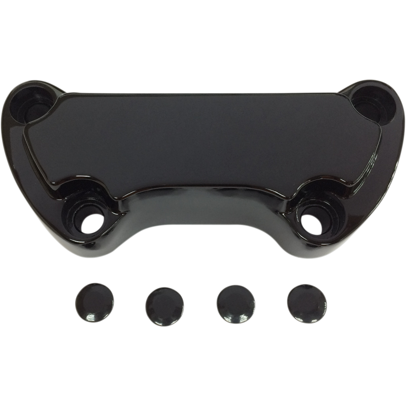 Handlebar Clamp Scalloped Matte Black