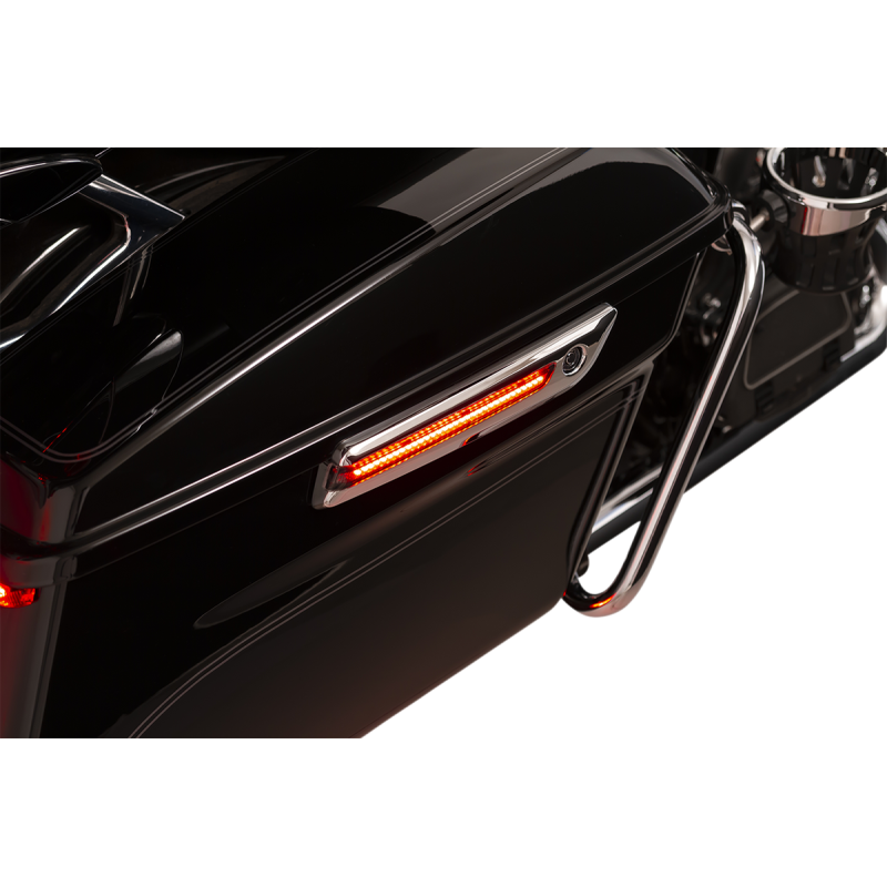 LED Hinge Covers - Light Smoke/Chrome