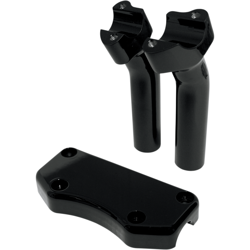 Riser/Clamp Kit 1" Dia Gloss Black 5 1/2"