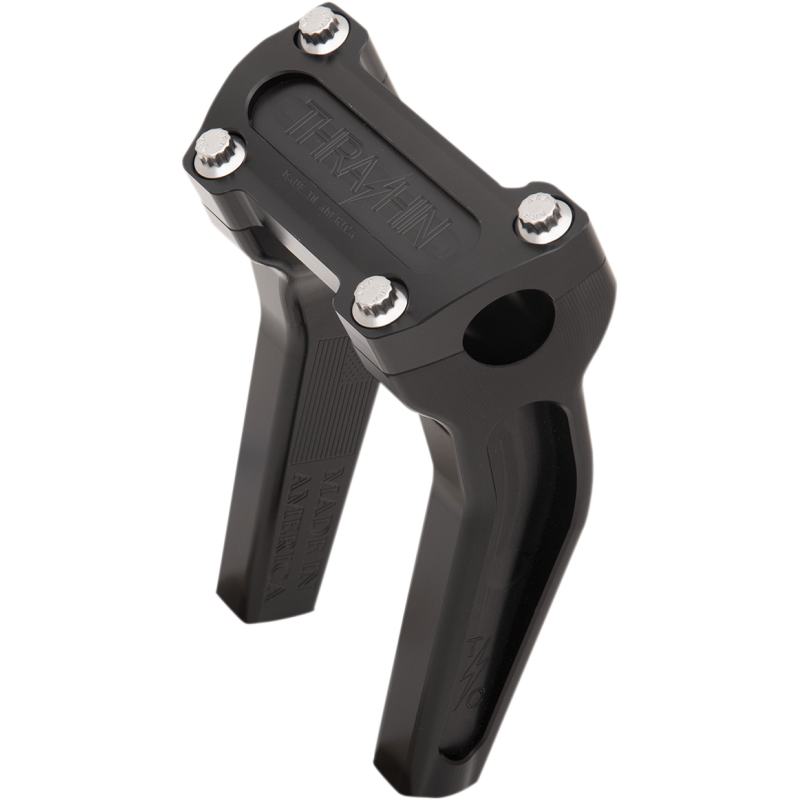 Thrashin Supply Pullback Riser Kit, Anodized Black, 6 1/2" w/o gauge cutout