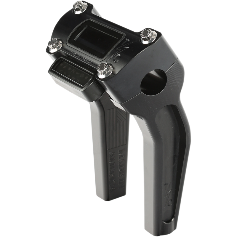 Thrashin Supply Pullback Riser Kit, Anodized Black, 6 1/2" w/ gauge cutout