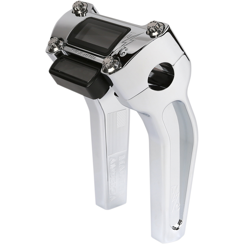 Thrashin Supply Pullback Riser Kit, Chrome, 6 1/2" w/ gauge cutout