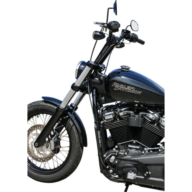 Straight Riser 8" w/ Gauge Cutout Anodized Black