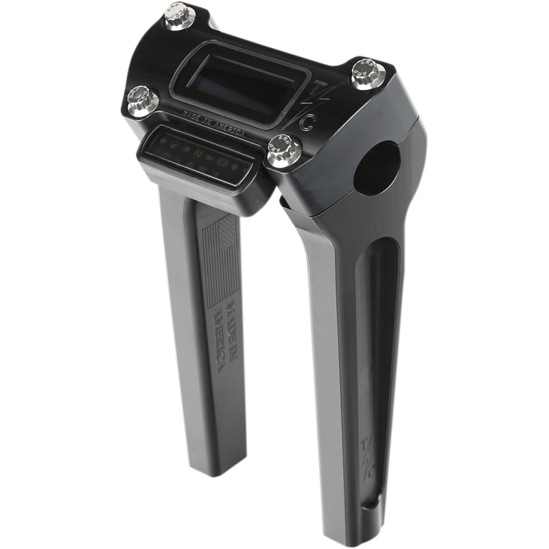 Thrashin Supply Straight Riser Kit, Anodized Black, 8" w/ gauge cutout