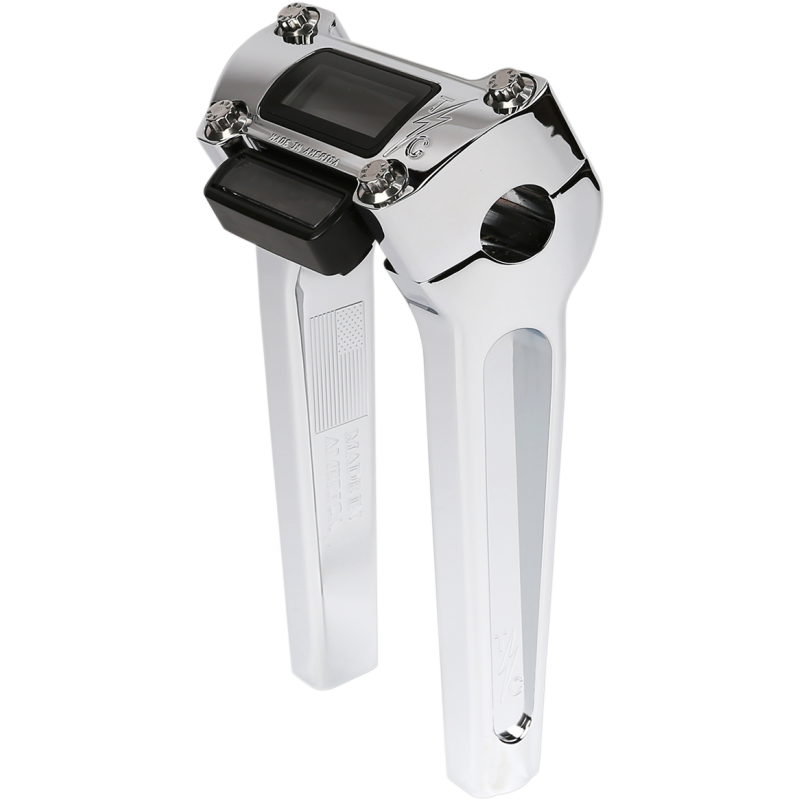 Thrashin Supply Straight Riser Kit, Chrome, 8" w/ gauge cutout