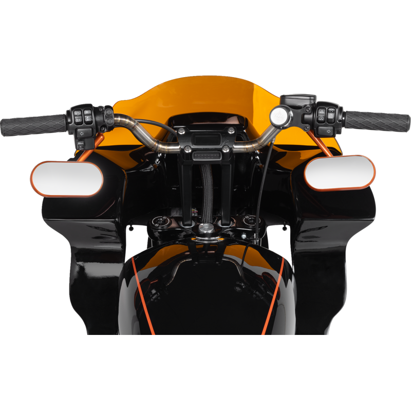 Thrashin Supply Pullback Riser Kit, Anodized Black, 9 1/2" w/ gauge cutout