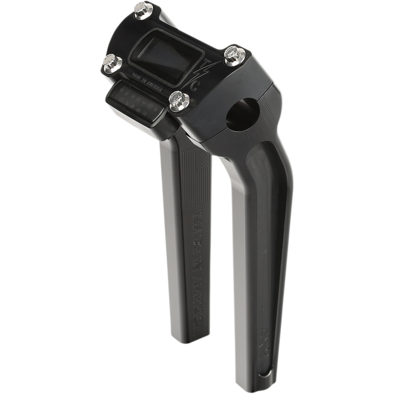 Thrashin Supply Pullback Riser Kit, Anodized Black, 9 1/2" w/ gauge cutout