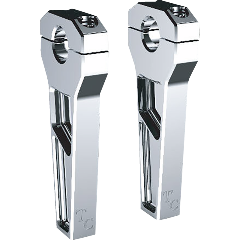 6" Chrome Straight 1" Handlebar Riser Kit