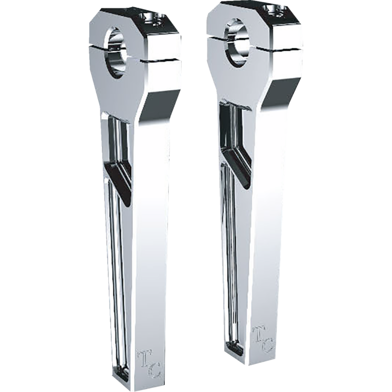 8" Chrome Straight 1" Handlebar Riser Kit