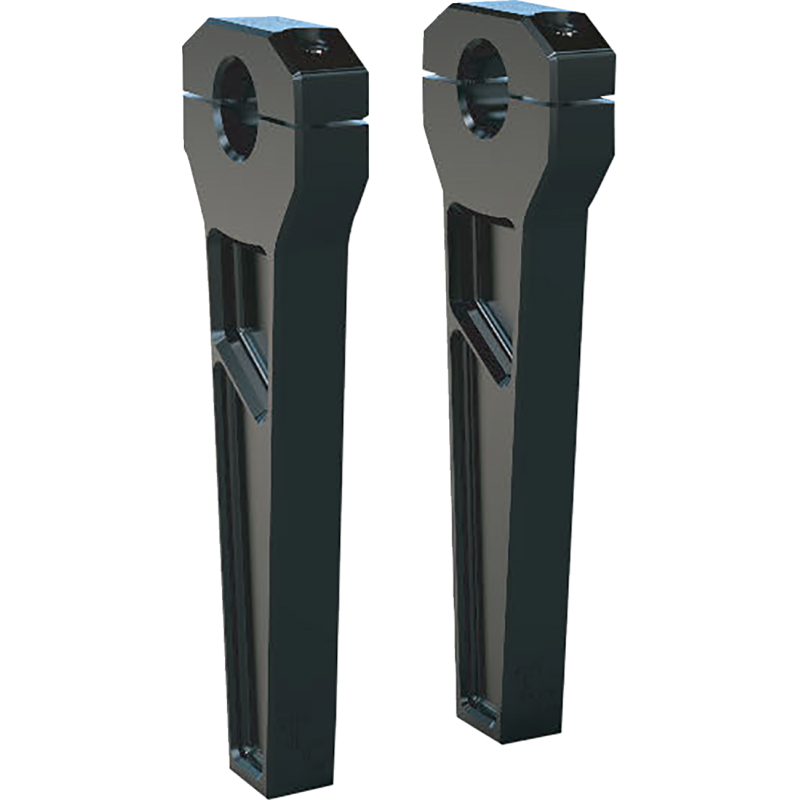 8" Anodized Black Straight 1" Handlebar Riser Kit
