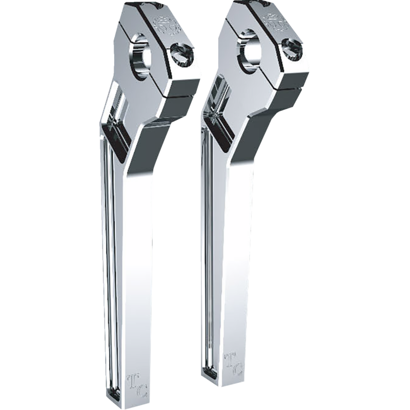 10" Chrome Pullback 1" Handlebar Riser Kit