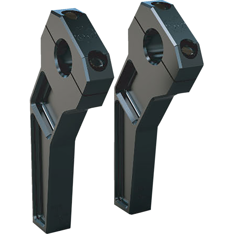 6" Anodized Black Pullback 1" Handlebar Riser Kit