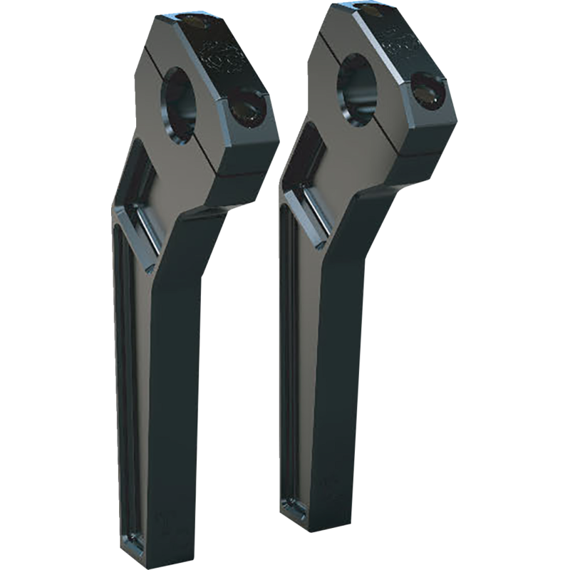 8" Anodized Black Pullback 1" Handlebar Riser Kit