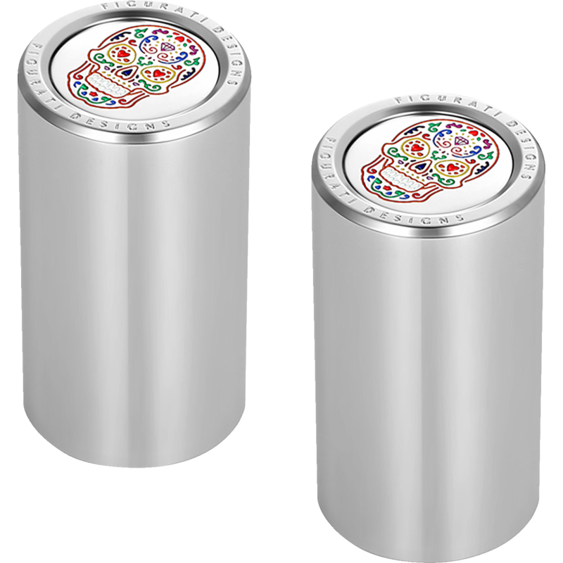 Docking Cover Mirror Polished w/ Sugar Skull