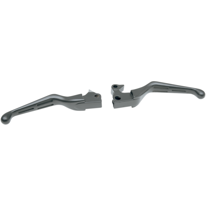 Slotted Wide Blade Lever Set Matte Black