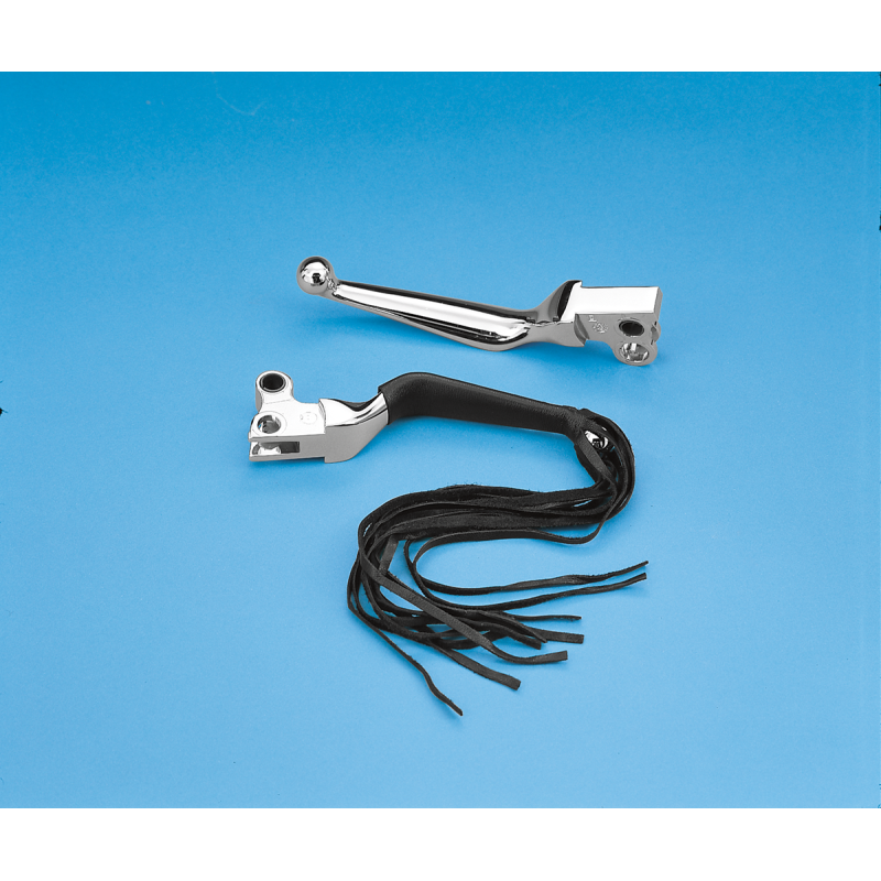 Drag Specialties Fringed Leather Lever Covers
