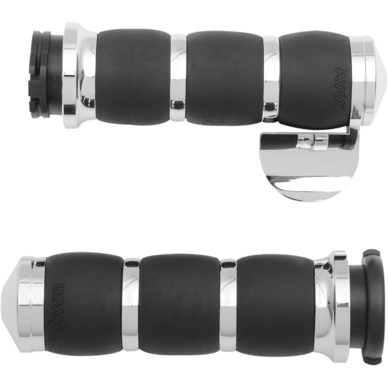 Velvet Air Grips 3-ring w/ Throttle Boss Chrome