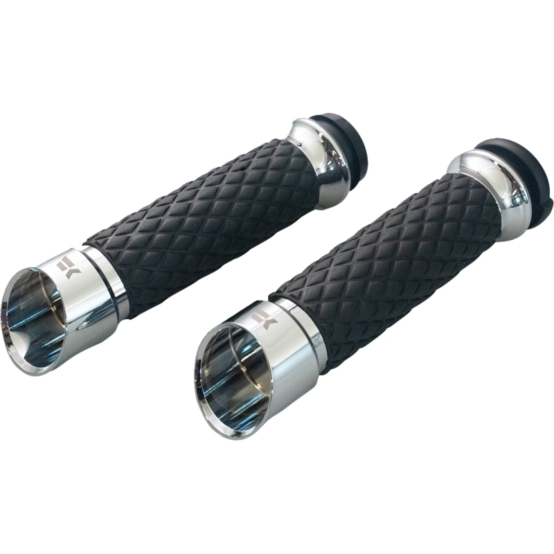 Khrome Werks Grips - Diamond Edge, Chrome