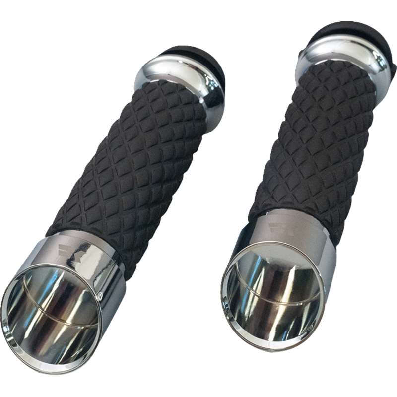 Khrome Werks Grips - Diamond Edge, Chrome