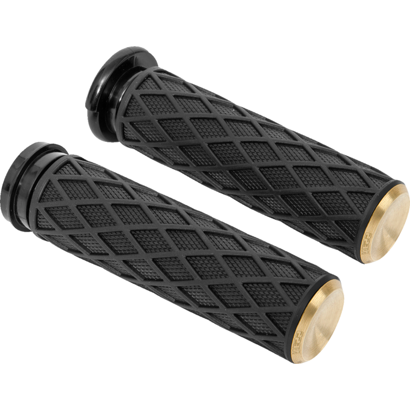 Diamond Grips - Brass - 99-17 Twin Cam