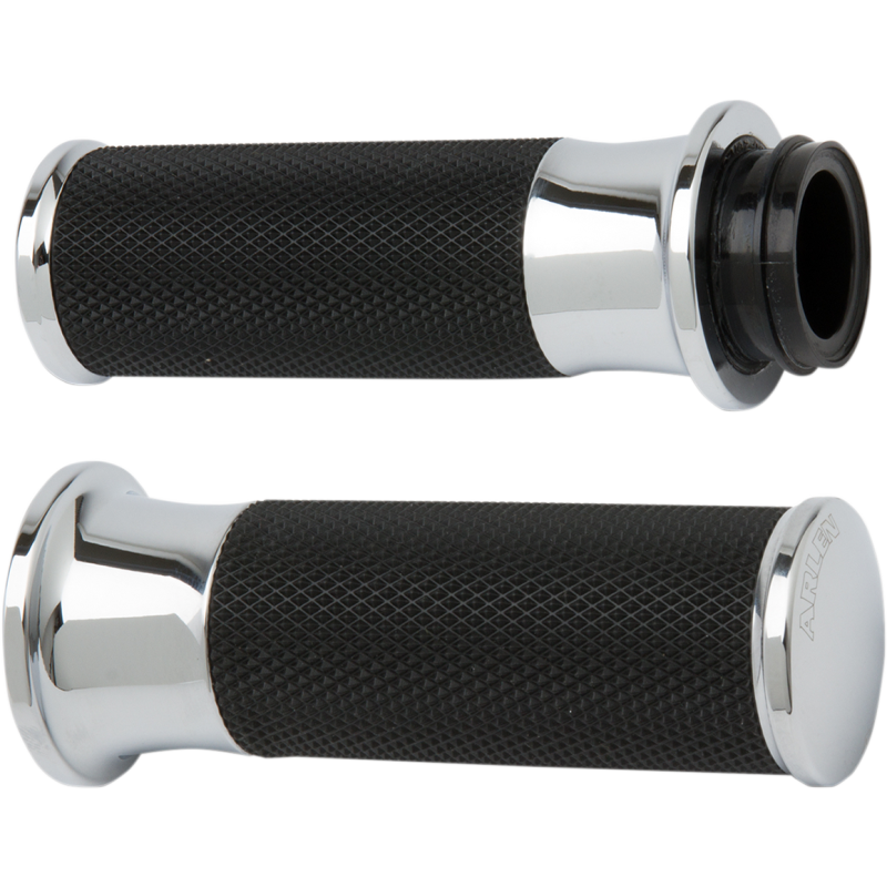 Fusion Smooth Grips - Chrome - 99-17 Twin Cam