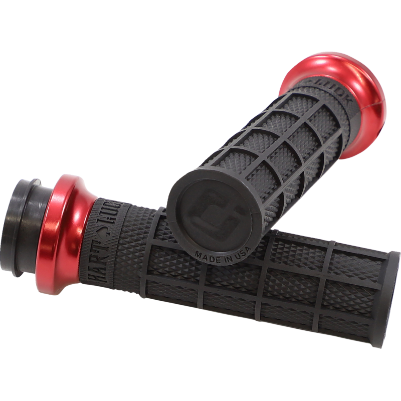 ODI Hart-Luck V-Twin Lock-On Grips - Black/Red