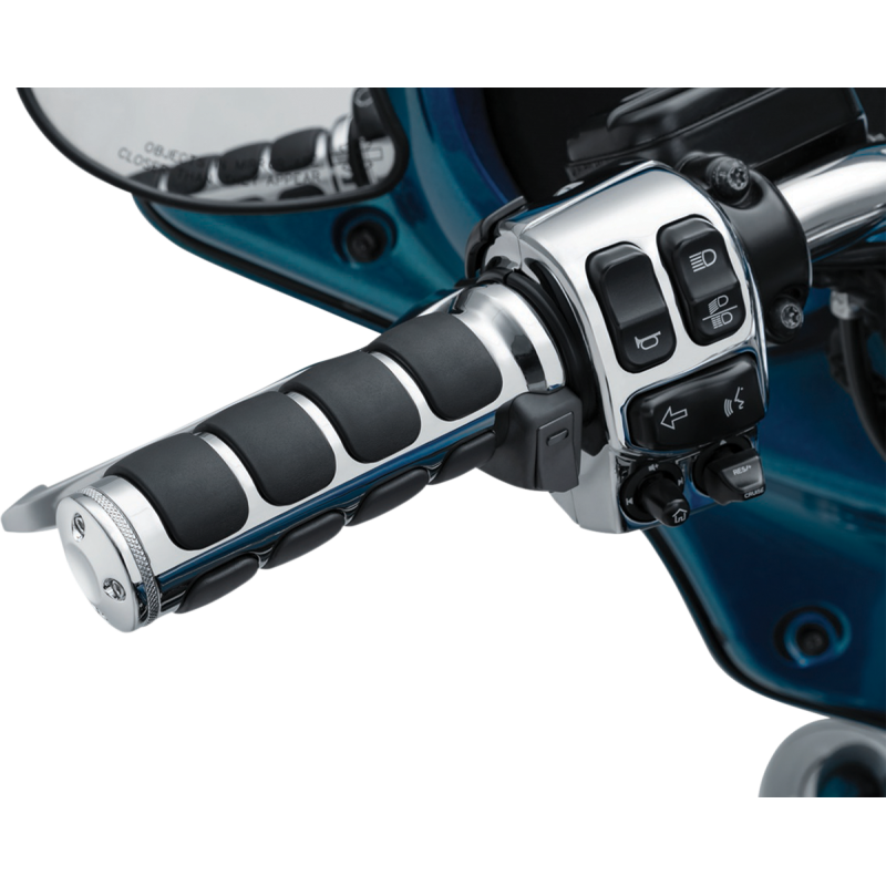Heated ISO Grips Electronic Throttle Chrome
