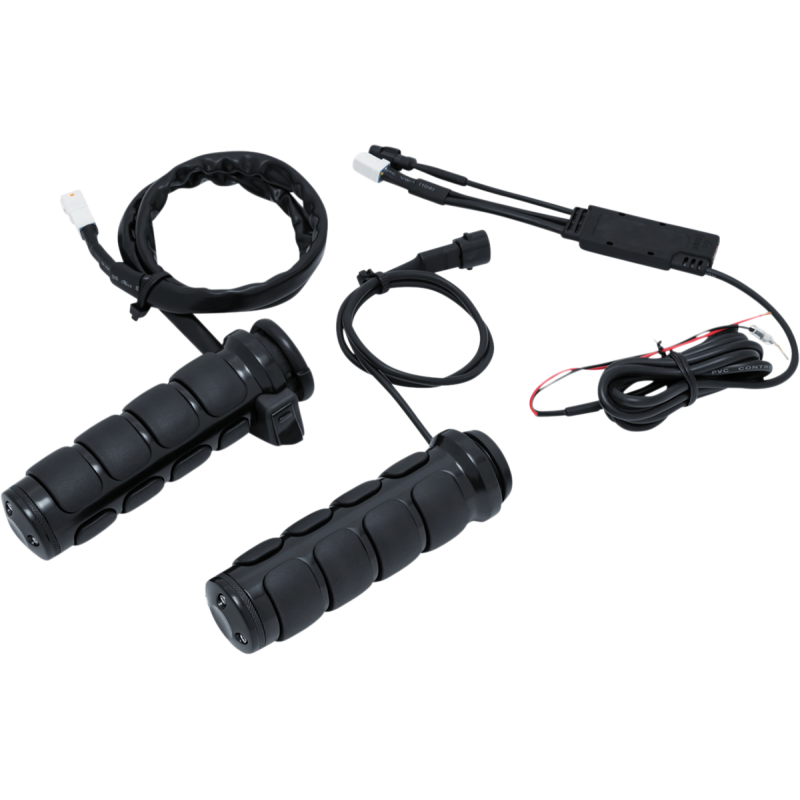 Heated ISO Grips Electronic Throttle Gloss Black