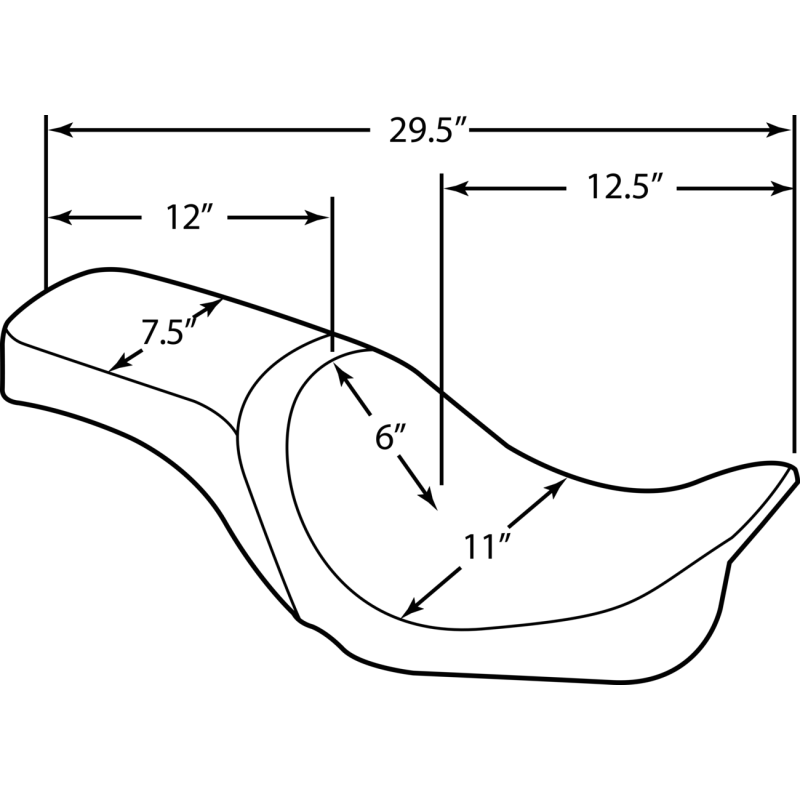 Drag Specialties Predator 2-Up Seat for Dyna Glide