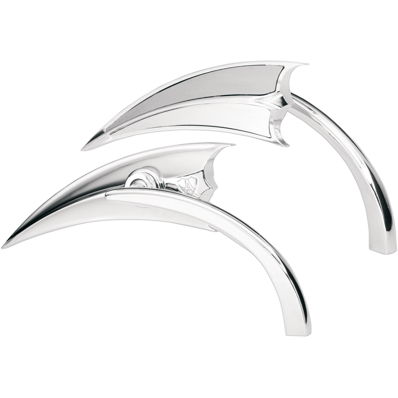 Arlen Ness Micro Mirrors - Scoop, Left - Chrome