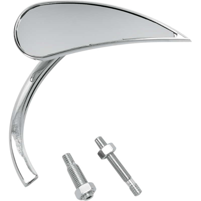 Arlen Ness Micro Mirrors - Rad II Teardrop, Right - Chrome