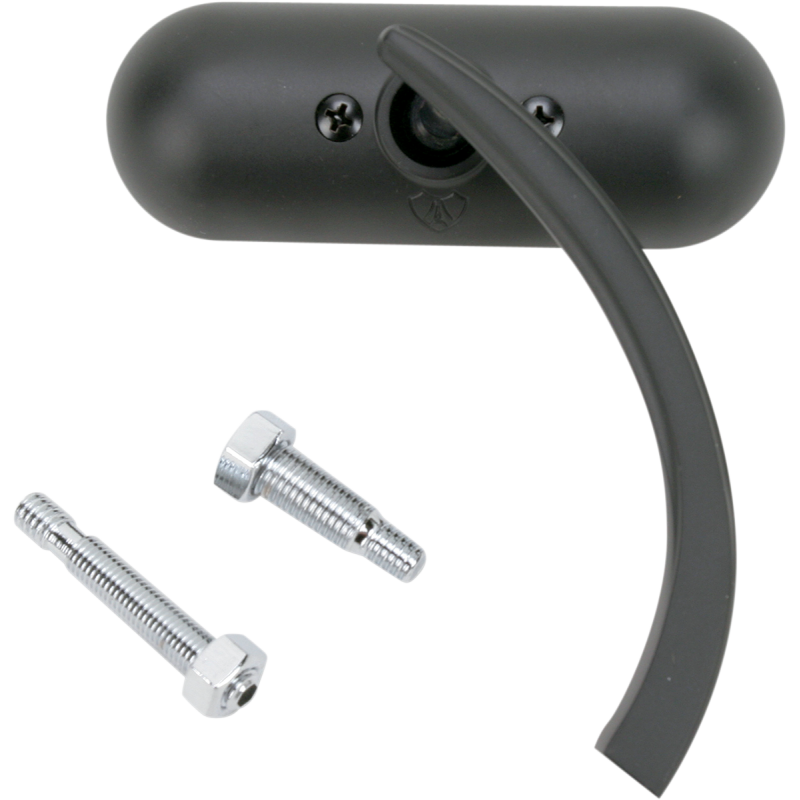 Arlen Ness Micro Mirrors - Mini Oval, Right - Black