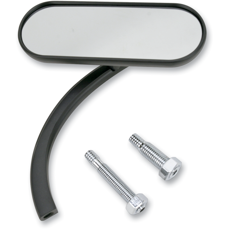 Arlen Ness Micro Mirrors - Mini Oval, Right - Black