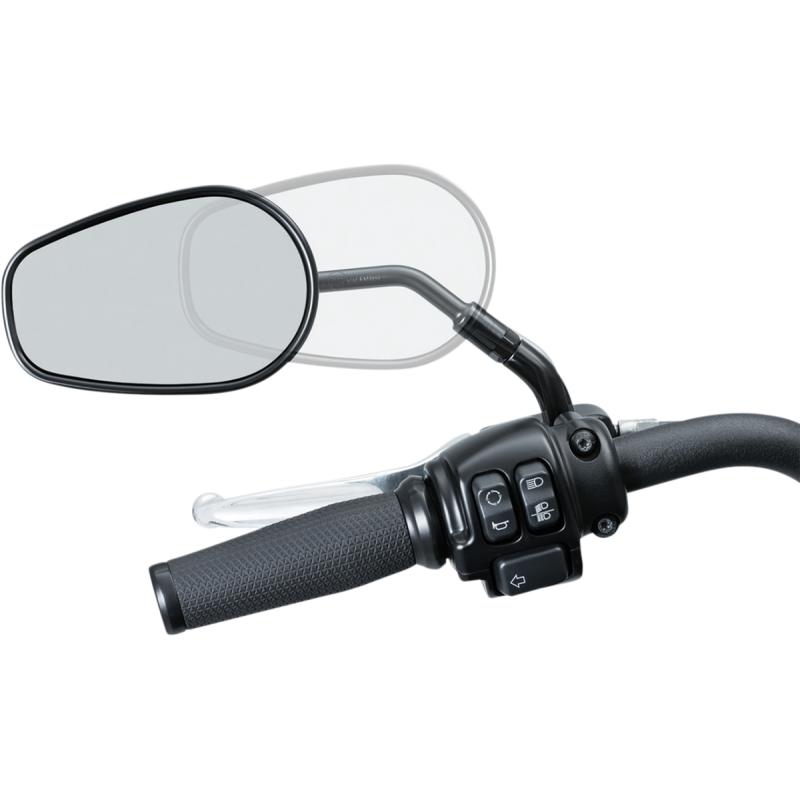 Mirror Stem Extenders Gloss Black