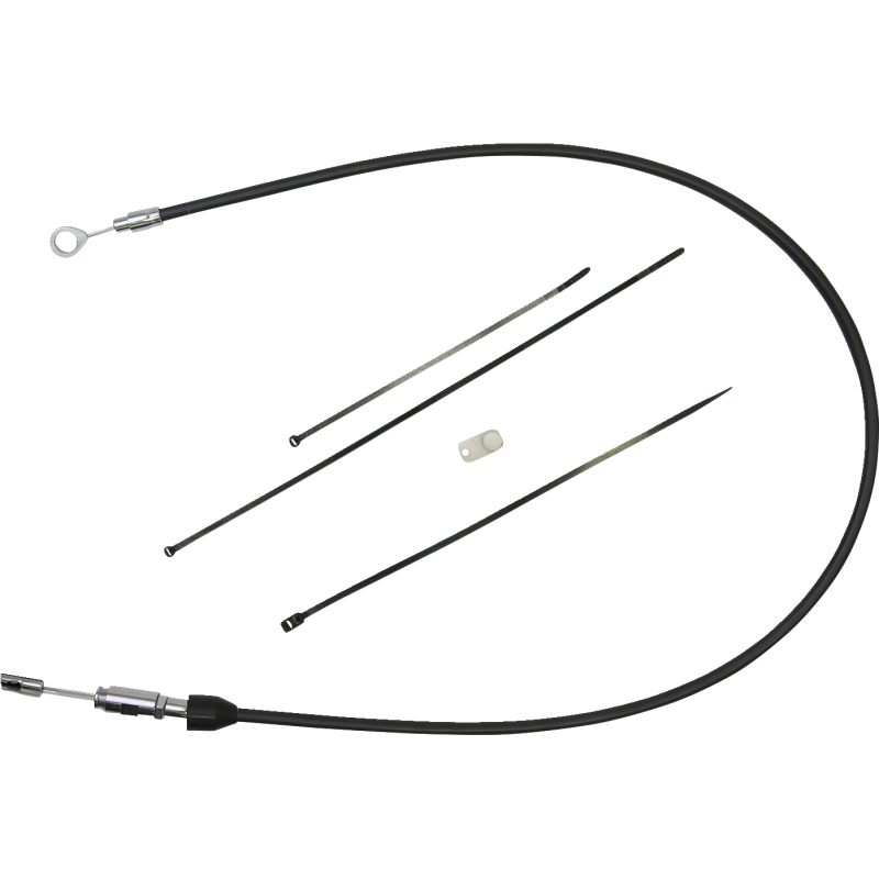 Black/Chrome Upper Clutch Cable - 36"