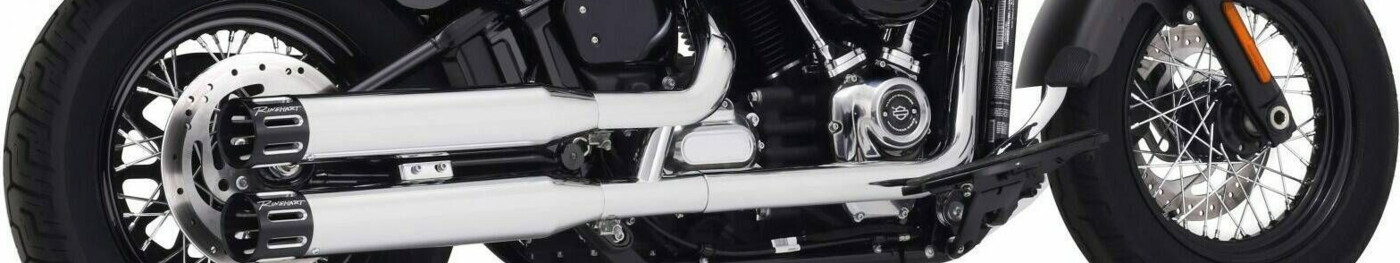 3.5" Slip-On Mufflers, Chrome with Black Slot End Caps