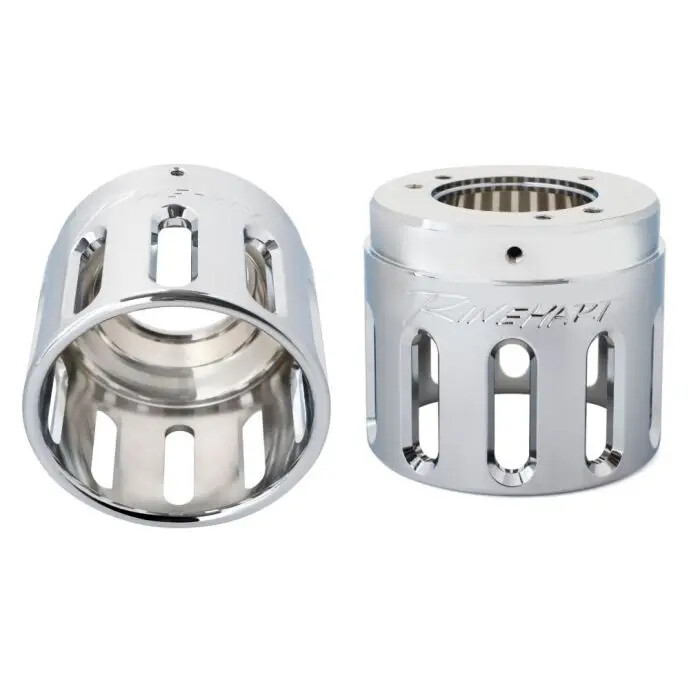 4.5" MotoPro45 Chrome with Slot Chrome End Caps