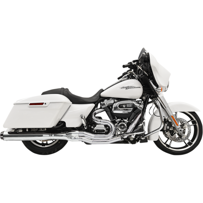 Bassani B4 2-Into-1 System - Chrome, Straight Can-style