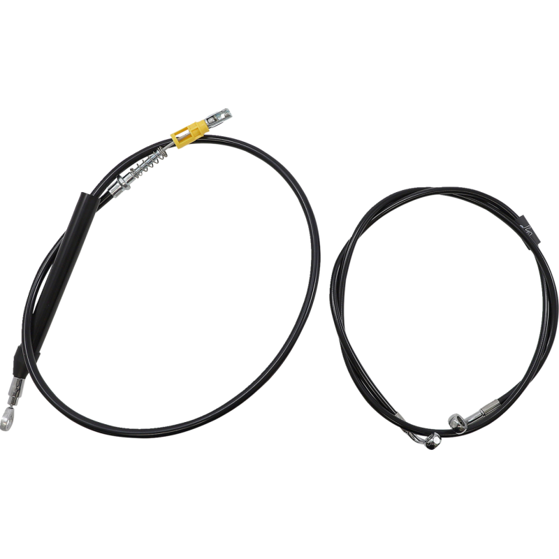 LA Choppers Black Vinyl/Stainless Braided Complete Kit for 18-24 Softail w/o ABS (15-17in.)