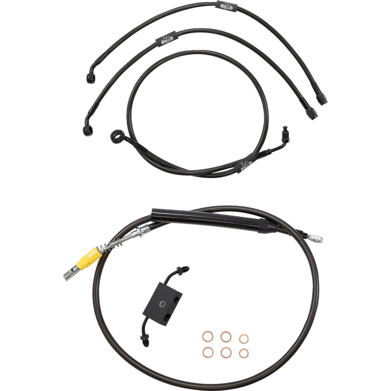 LA Choppers Midnight Braided Standard Kit for 18-24 FXLRS/FXFB/FXFBS w/ ABS (18-20in.)