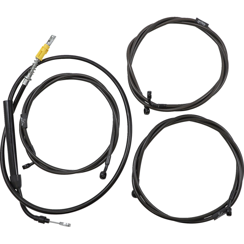 LA Choppers Midnight Braided Complete Kit for 21-23 FLHTK/FLHX (12-14in.)