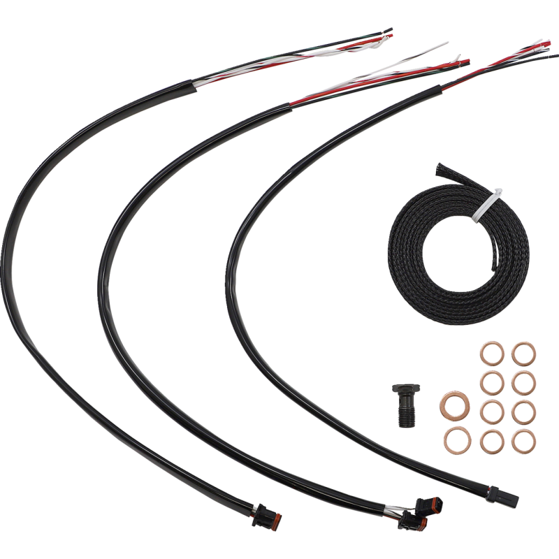 LA Choppers Midnight Braided Complete Kit for 21-23 FLHTK/FLHX (12-14in.)