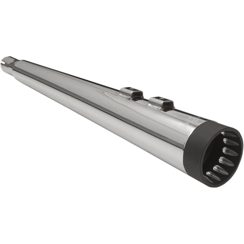 4" DNT Megaphone Muffler Chrome w/ Black End Cap