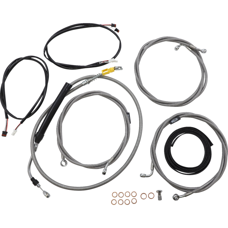 Stainless Plug-and-Play Cable Kit (12-14in Bars)