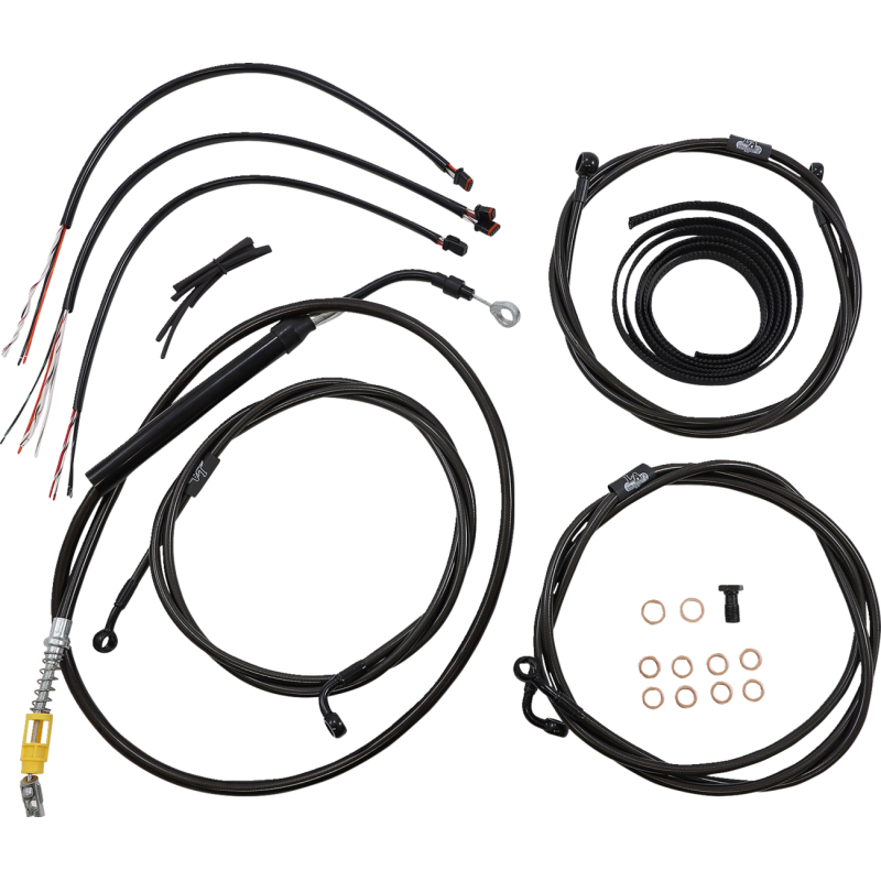 LA Choppers Midnight Braided Complete Kit for 21-23 FLTRX/S/ST (15-17in.)