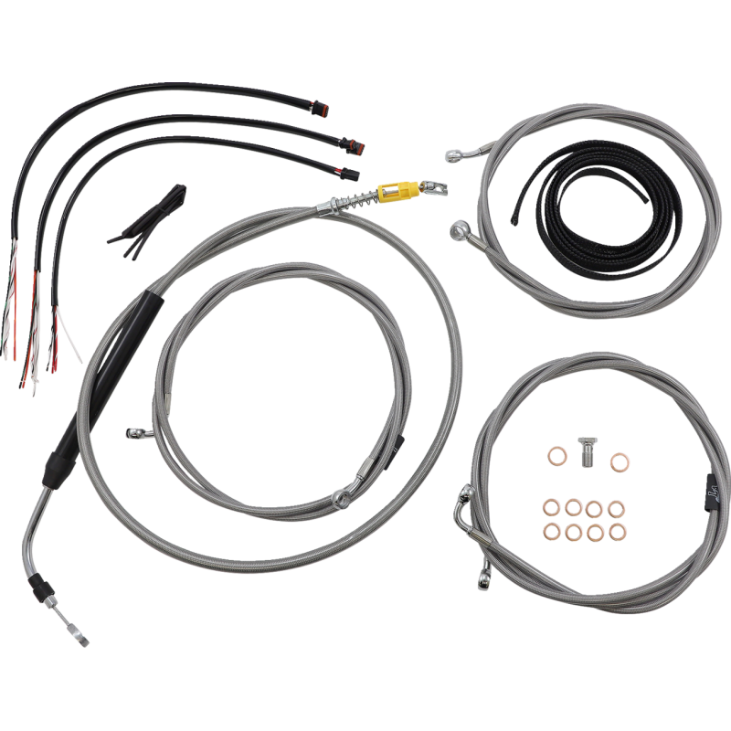 Stainless Complete Cable Kit (18-20in Bars)