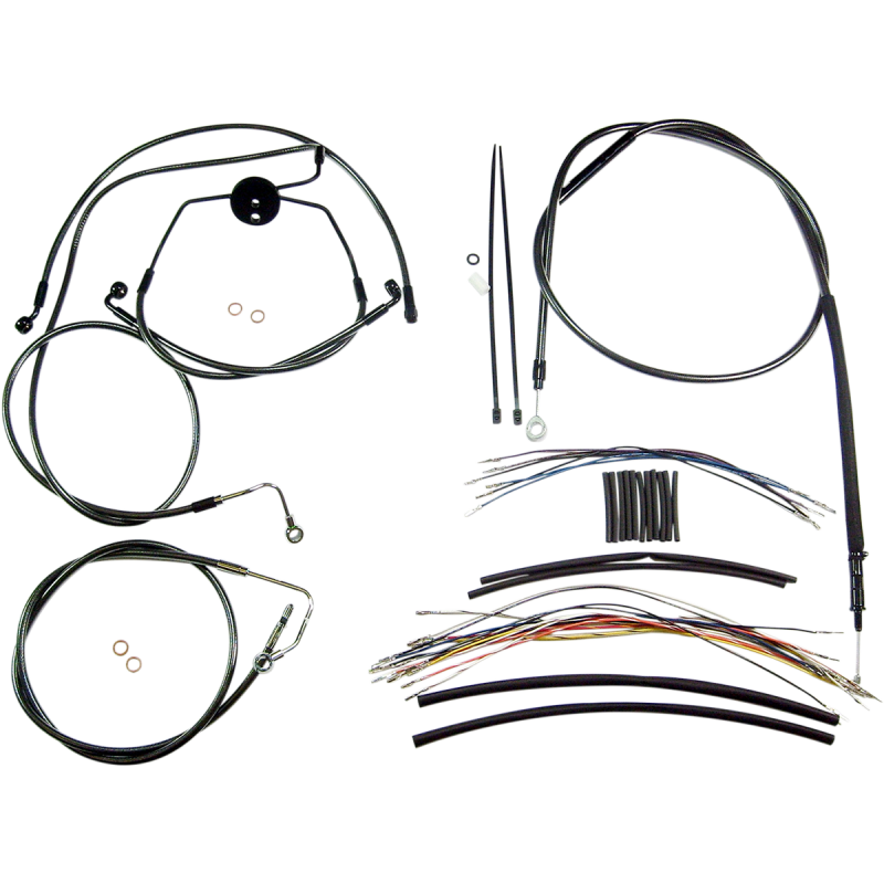 Black Pearl Designer DOT Handlebar Installation Kit, 12"-14" Apes