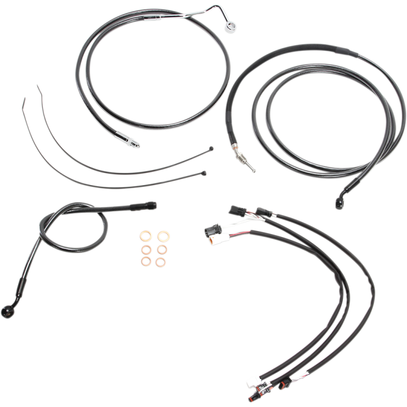 Black Pearl Designer DOT Handlebar Installation Kit, 10" Apes