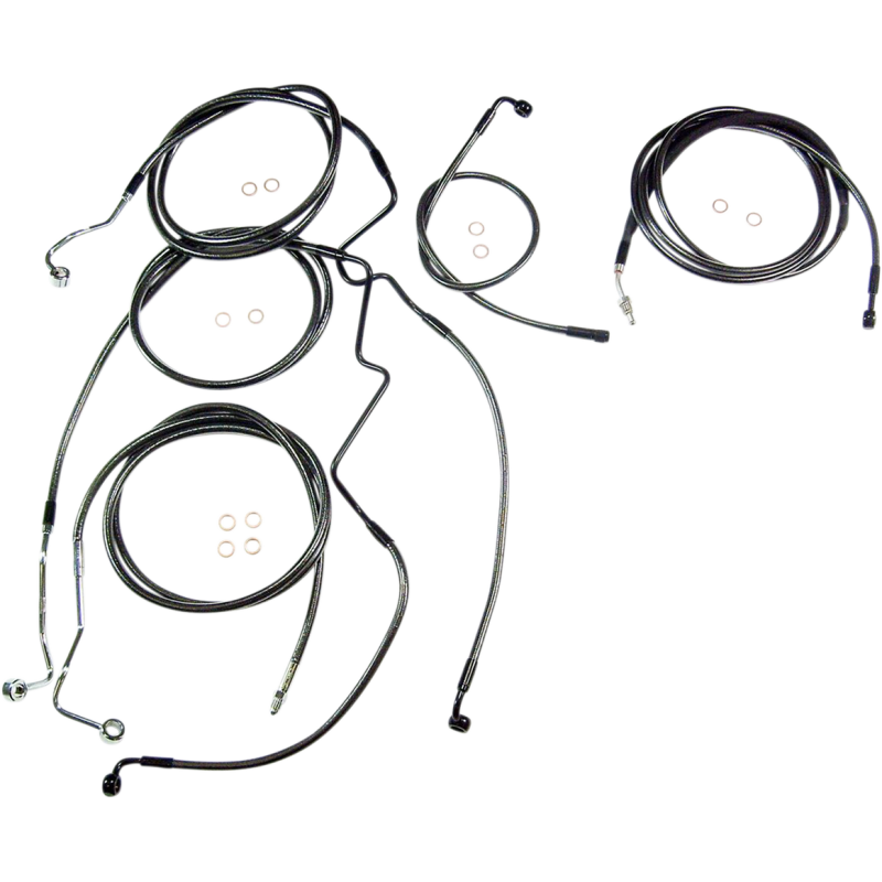 Black Pearl Big Twin Complete Kit w/o Wiring Extensions - 10 in. End Rise