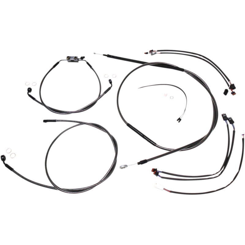 Black Pearl Designer DOT Handlebar Kit - 12-14 in. Apes